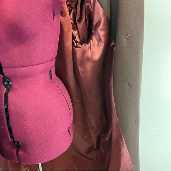 Vintage 1960s Brown Wool & Mink Collar Coat 60s  Winter Coat Diane Original XL - Picture 10 of 14